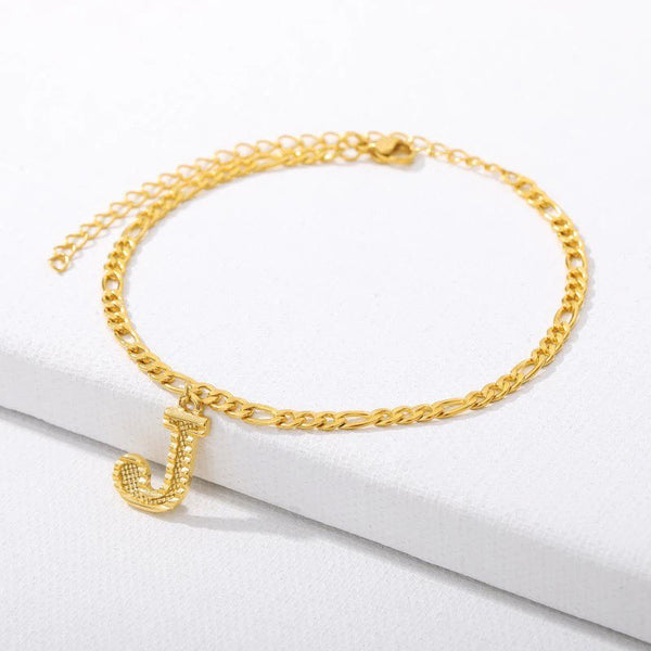 Icy Letter Anklet