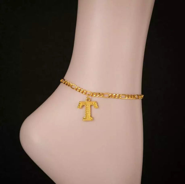 Icy Letter Anklet