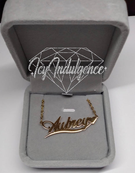 Icy Heart Name Necklace