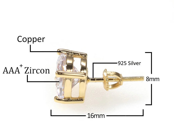 Icy Screw-Back Stud Earrings