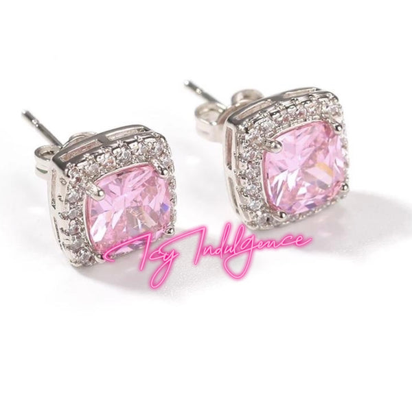 Icy Baguette Stud Earrings