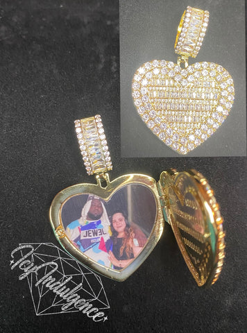 Icy Photo Locket Necklace