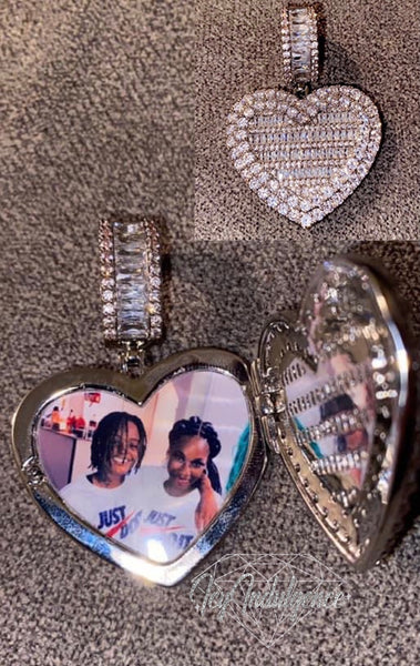 Icy Photo Locket Necklace