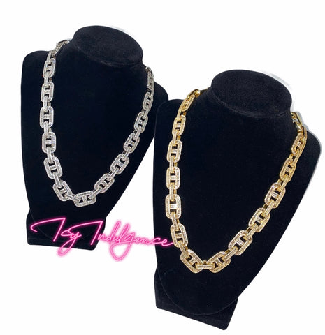Icy Link Baguette Chain