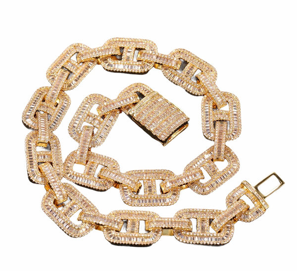 Icy Link Baguette Chain