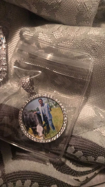 Icy Custom Photo Medallion Solid Pendant