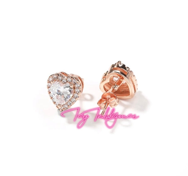 Iced Heart Earrings