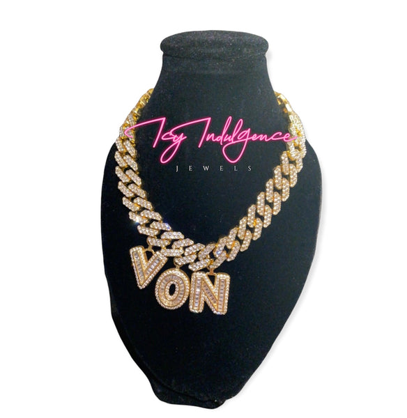 Icy Baguette Cuban Link Necklace