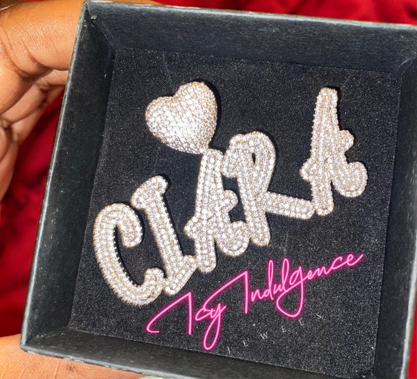 Heart Bale Cursive Pendant