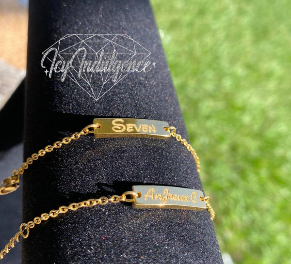 Icy Thick Bar Style Bracelet